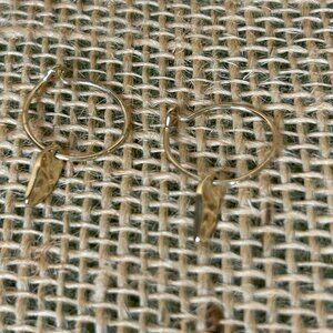 Small Gold Teardrop Hoop Earrings